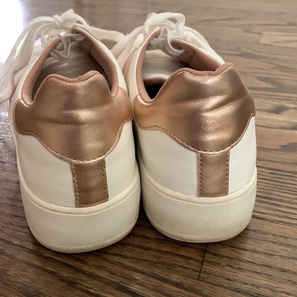 Esmara White & Pink Stripe Side Sneakers - Picture 6 of 9